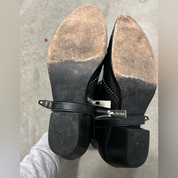 Anine Bing Bianca bootie boot black leather 9 authentic - Picture 7 of 10